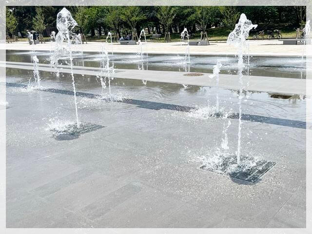 浜寺公園の噴水エリア