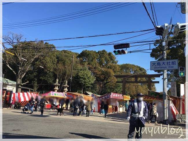 大鳥大社の屋台の様子