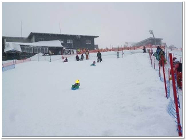 びわ湖バレイの子ども雪遊び専用エリア「スノーランド」の様子