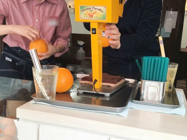 オレンジ丸々１つ使ったジュース