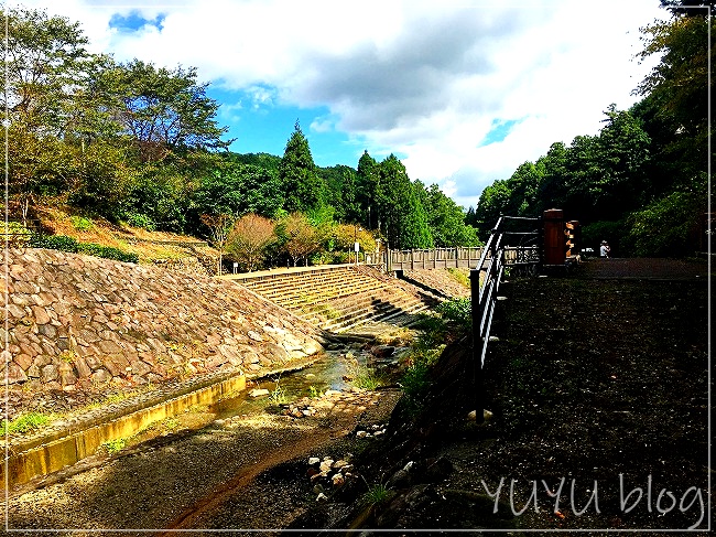 いよやかの郷前の川