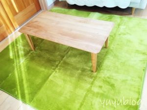 洗えるラグを買い替えました。ドラム式洗濯機でも洗えるのが良い