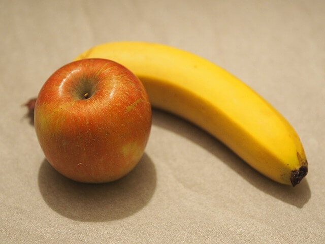 果物はバナナとリンゴがおすすめ