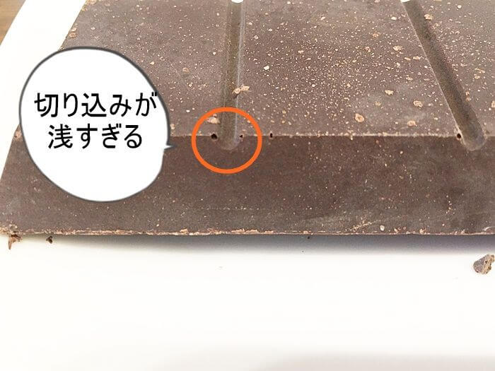 モディカチョコレートの切り込み