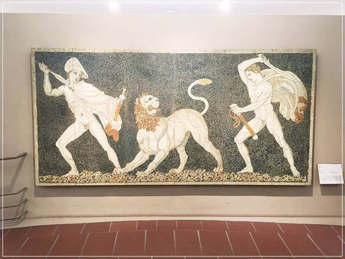 大塚国際美術館の「獅子狩り」モザイク
