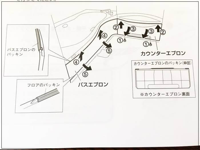 わが家のお風呂のパッキンの取りはずし方説明書