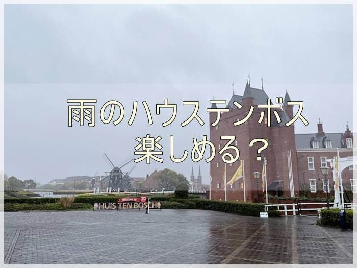 雨のハウステンボスの様子