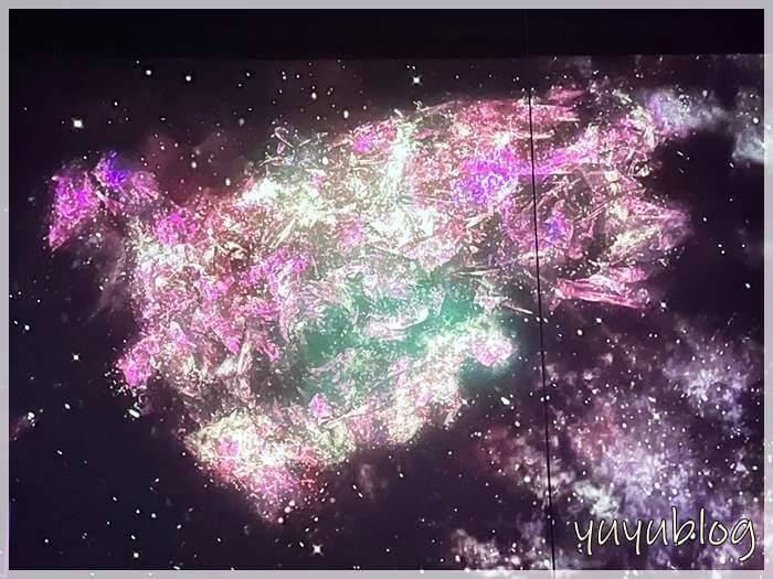 ハウステンボス「宇宙のファンタジア」の銀河の映像