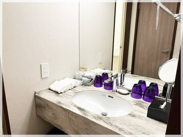 琵琶湖マリオットホテル和室の洗面所