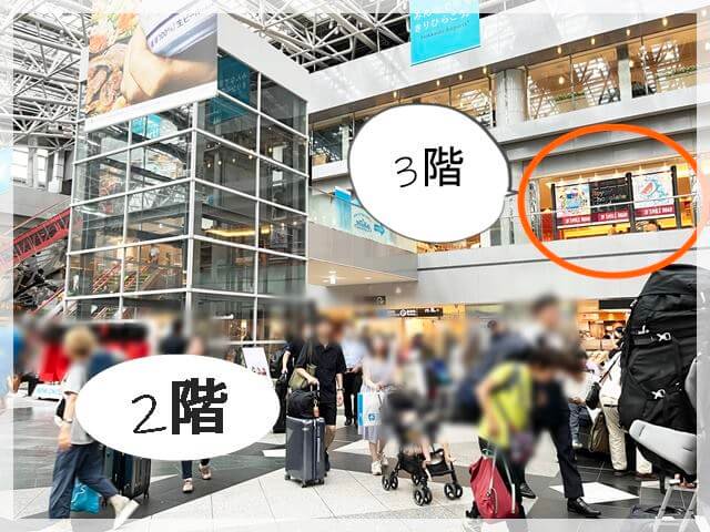 新千歳空港のドラえもんスカイパークへの道