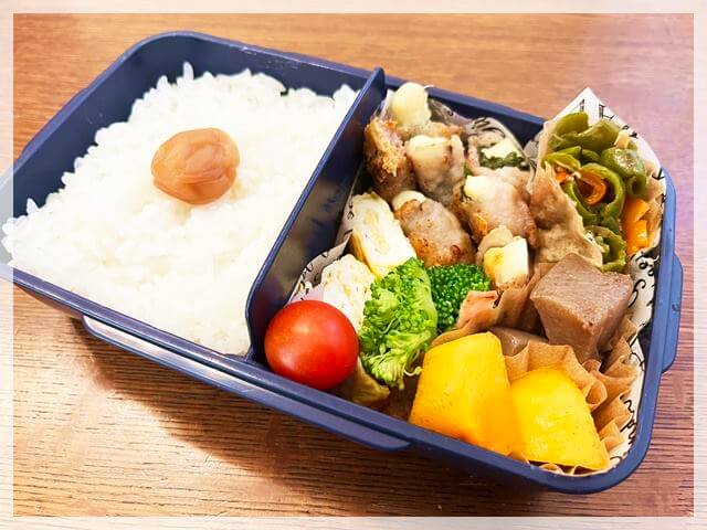 こんにゃく炒めを入れたお弁当