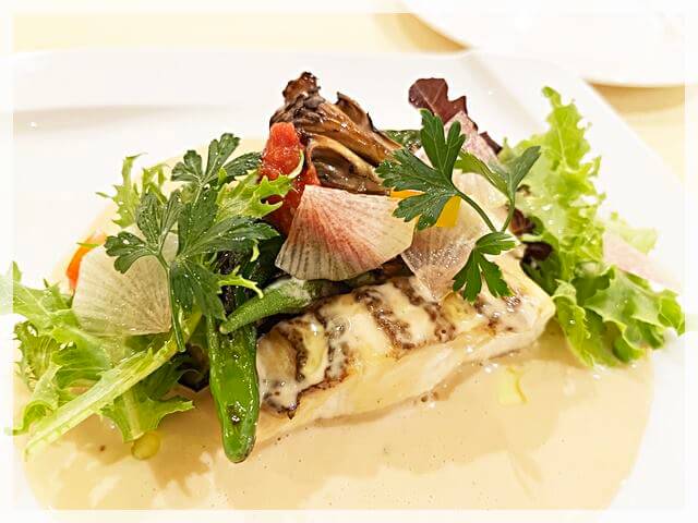 滋賀県大津市堅田にあるフレンチレストラン「ビストロなかの」の魚料理