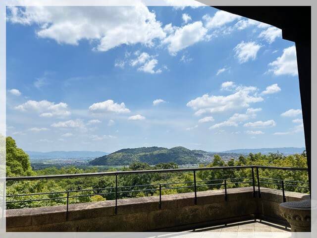 大山崎山荘美術館のカフェテラスからの眺め