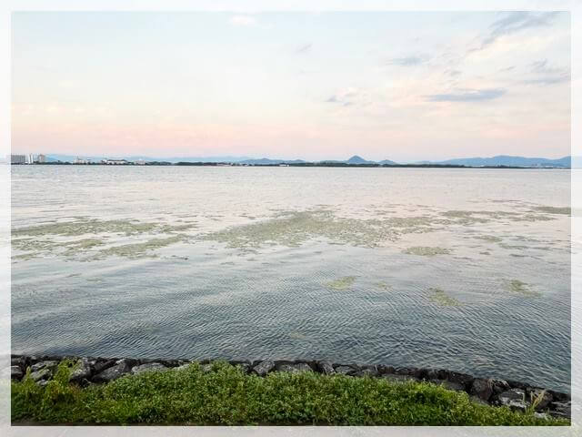 琵琶湖を一望できるイタリアン「ペコリーノ」からの風景