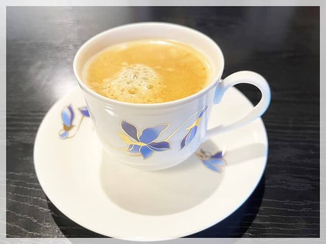 鳳の和食「割烹竜起」の竜起レディースセットの食後のコーヒー