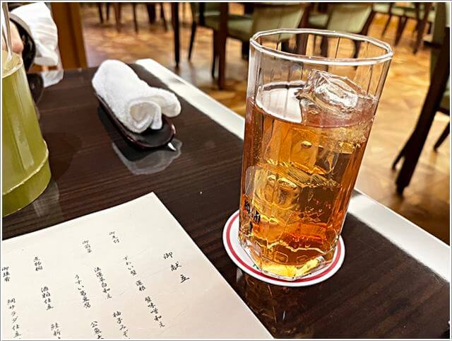 奈良ホテル和食レストラン「華菊」のお酒