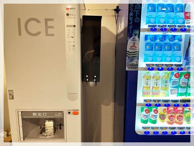 倉敷アイビースクエアのホテル内の自動販売機