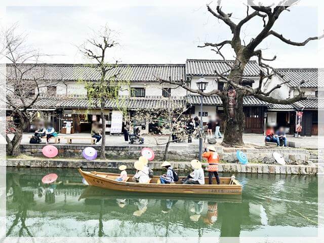 倉敷美観地区の川舟流し