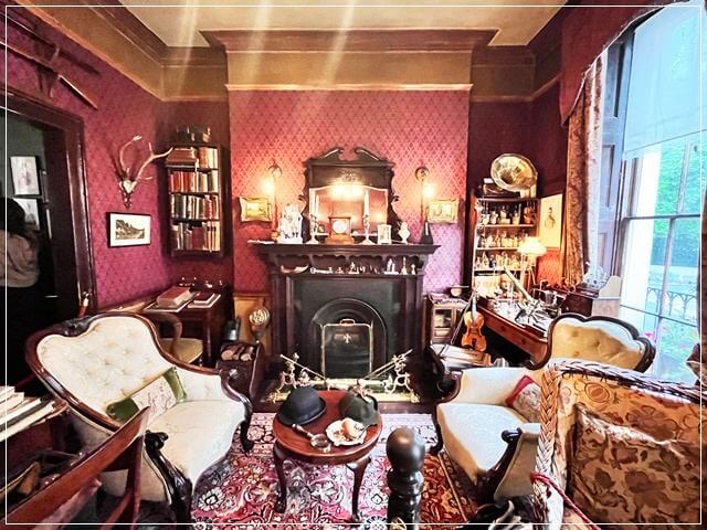 ロンドンのシャーロックホームズ博物館のシャーロックの部屋