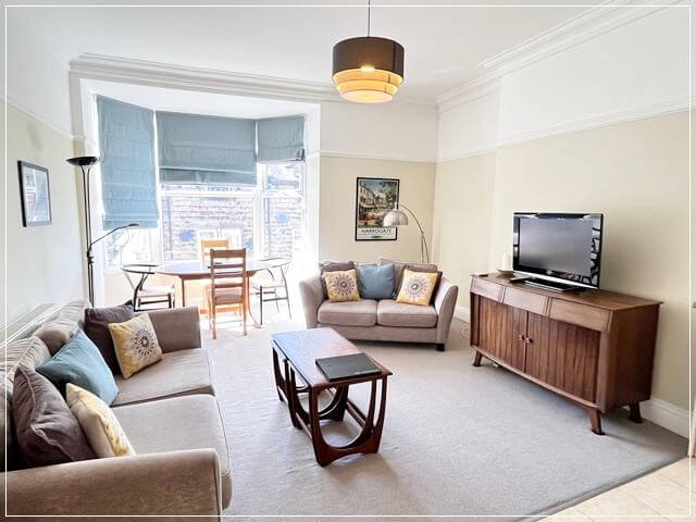 イギリスのハロゲイトで泊まったAirbnbのリビング