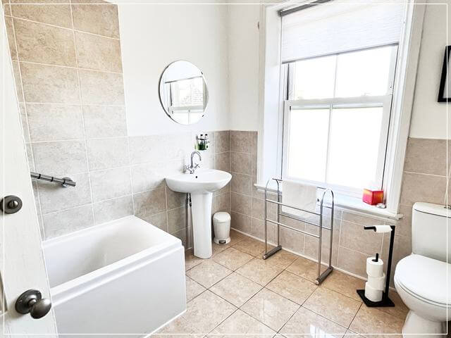 イギリスのハロゲイトで泊まったAirbnbのバスルーム