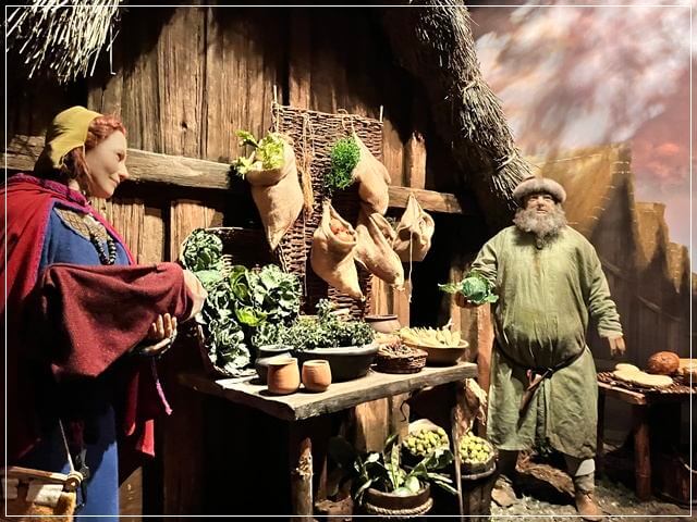 ヨークのヨービックヴァイキングセンターの中の人形