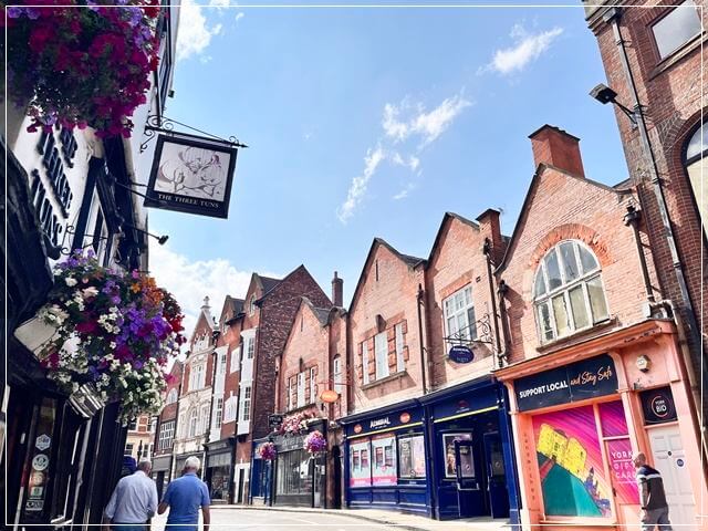 イギリス北部のヨークの街並み