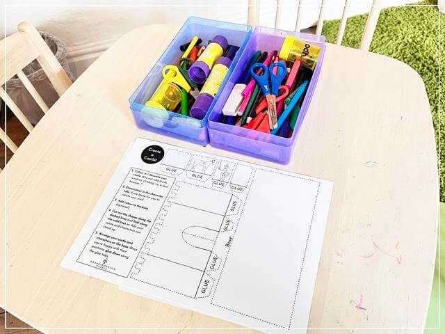 ナレスボロ博物館にある子供のスペースにあるお城の工作