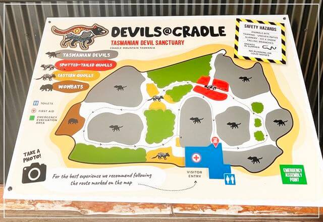 「デビルズ・アット・クレイドル」の施設の地図
