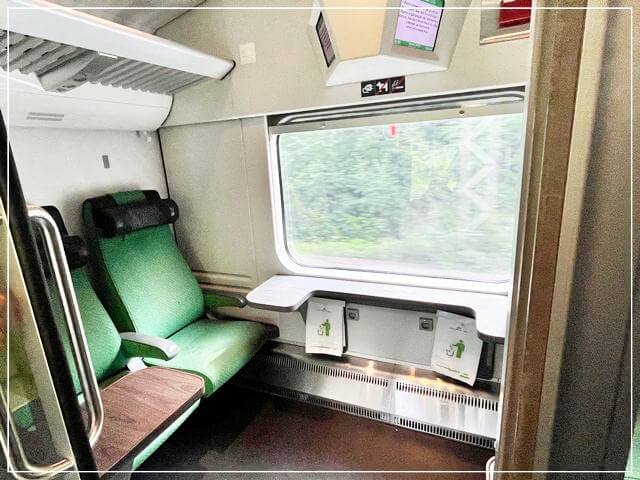 ヘルシンキから電車でタンペレへ移動。コンパートメント席