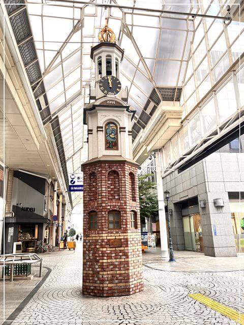 岡山表町商店街の時計塔