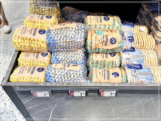 フィンランドの「K-supermarket」で売られていたビスケット