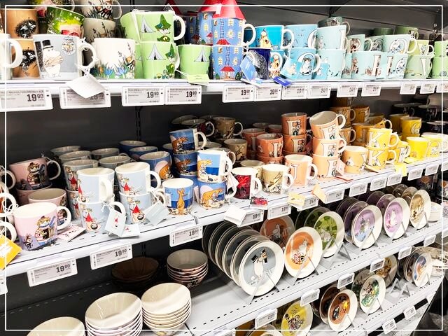 フィンランドのスーパーマーケットにあったムーミンの食器①