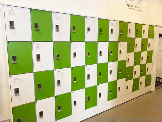 ヘルシンキ自然史博物館の無料ロッカー