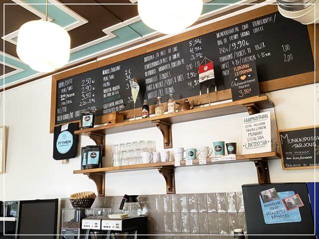 ピューニョッキ展望台のカフェメニュー