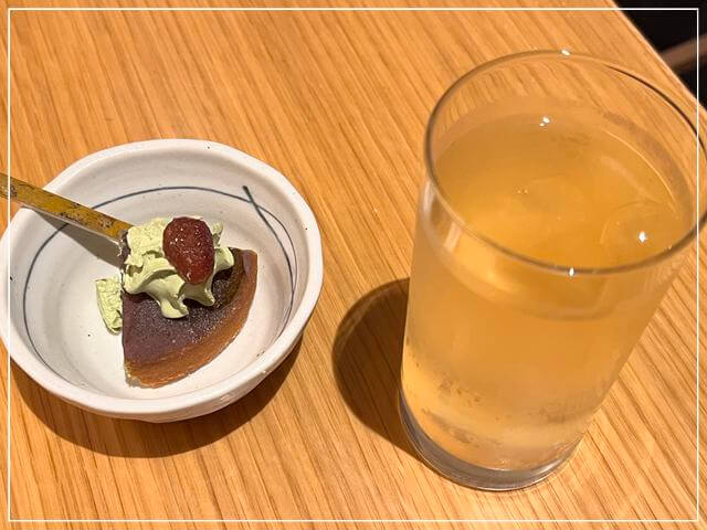 由縁札幌でもらえる無料の日替わりスイーツ(抹茶)